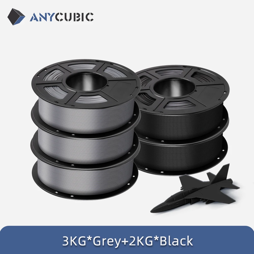 5KG ANYCUBIC PLA-filament 1,75 mm Milieuvriendelijk voor FDM 3D-printer 3D-printmateriaal Fouting voor Kobra S1C K3C EU US Warehouse