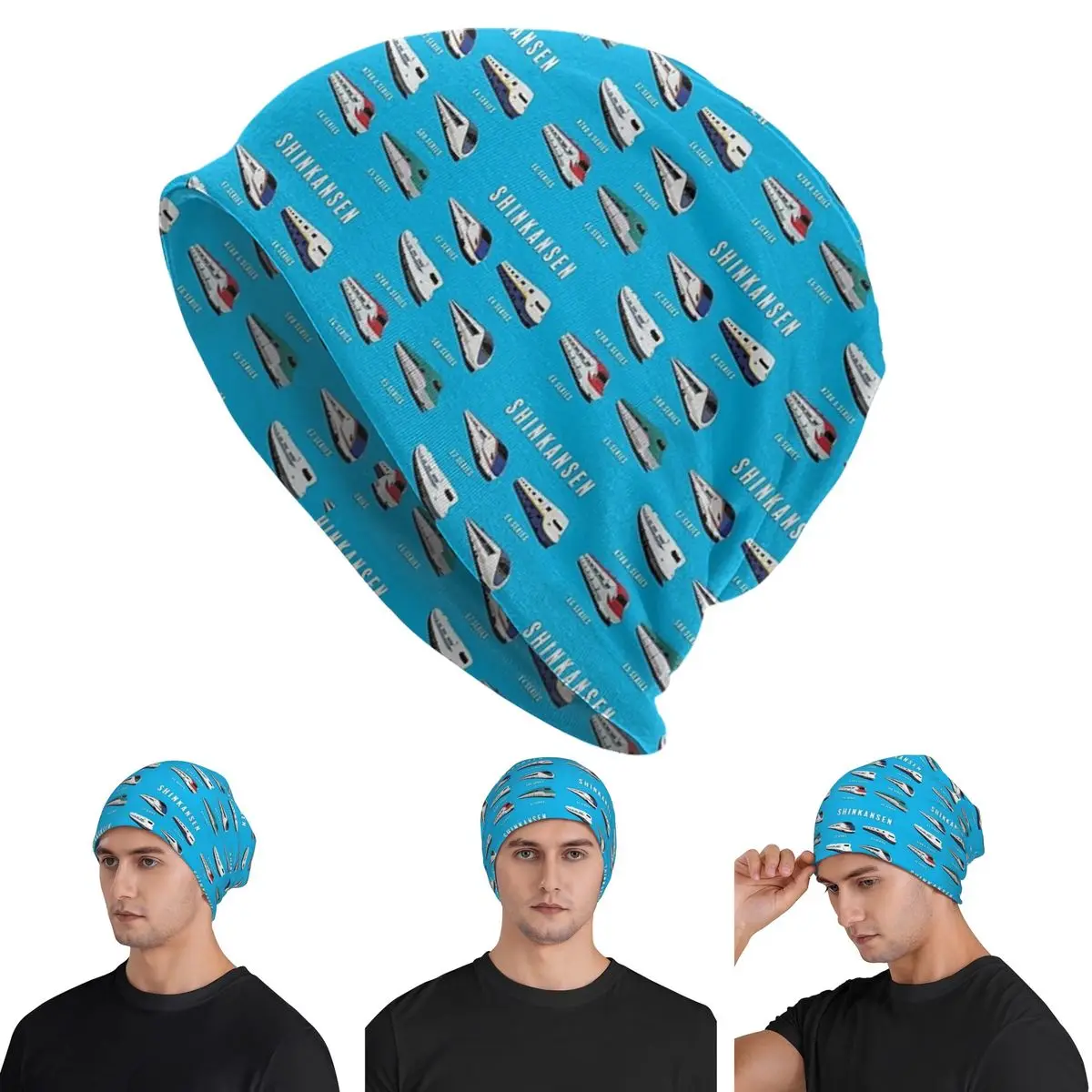 

Японские шапки Shinkansen Bullet Trains Skullies, теплые осенне-зимние уличные шапки, вязаные шапки для мужчин, женщин и взрослых