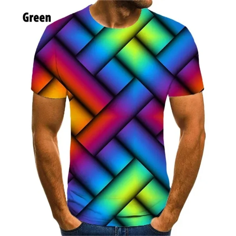 

3D Printed T-shirt Vertigo Hypnotic Pattern Men's And Women's Summer Casual Short Sleeve Abstract Color Tshirt Top Breathable