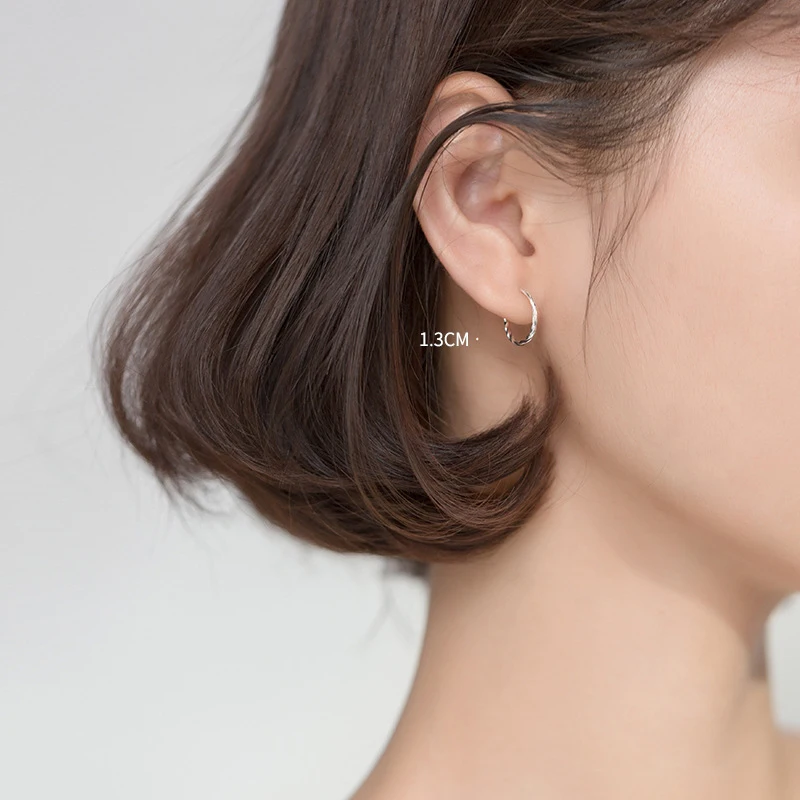 Modian Authentic 100% 925 Sterling Silver Minimalism Twist Hoop Earrings for Women Gift Geometric Earrings Fine Jewelry Brincos