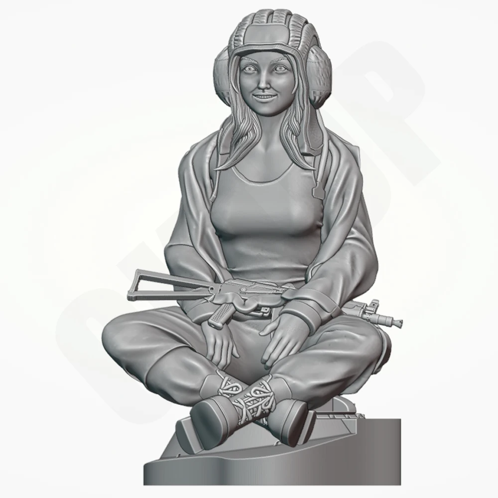 

Масштабная модель солдатки Белль 1/24, неокрашенный набор для сборки, миниатюрная статуэтка, не для детей