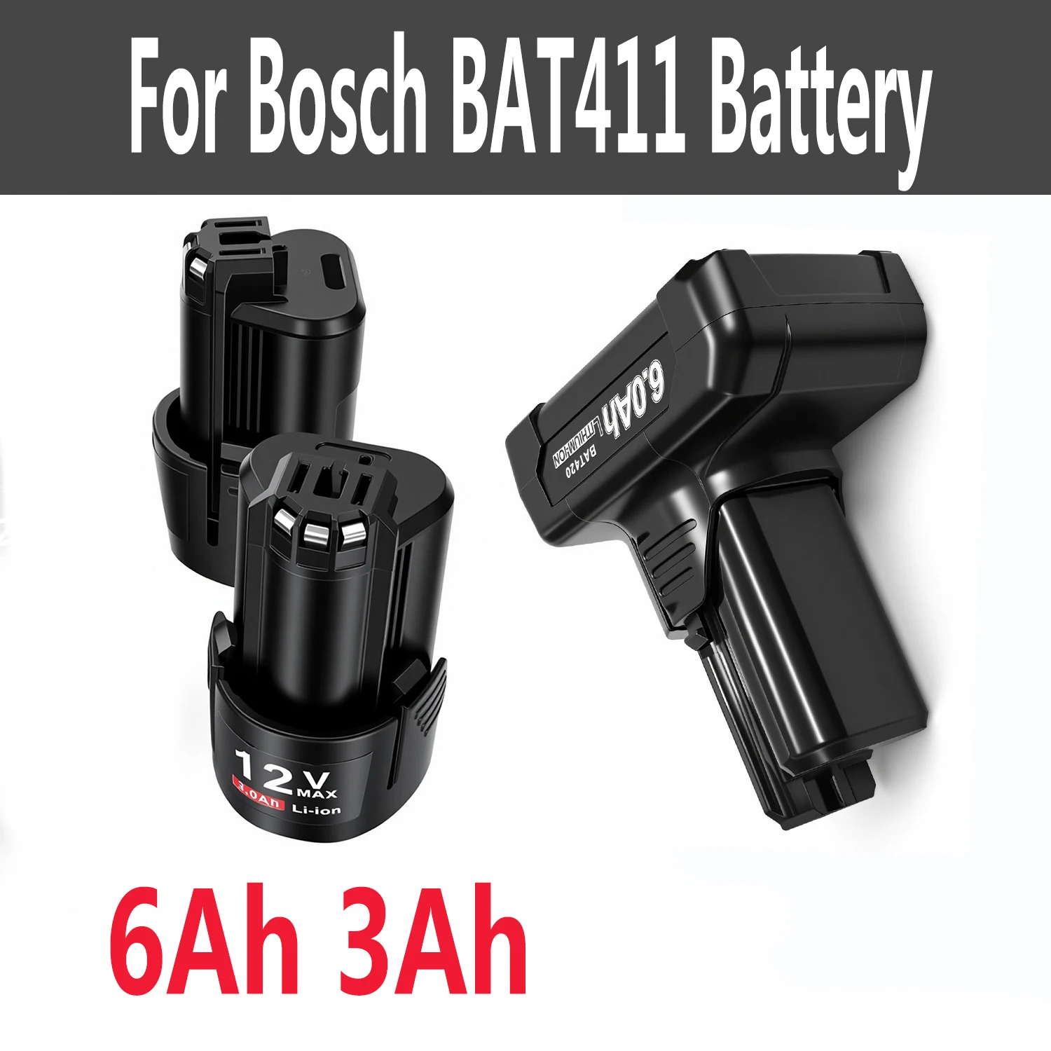 

Battery 3000mAh/6000mAh 12V Li-ion For Bosch BAT411 Replacement Battery Long Lasting Power