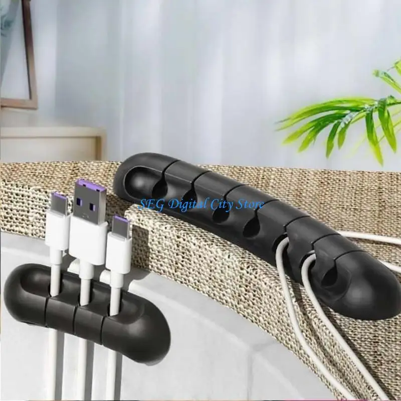 U75B Elastomer Identity Adhesive Cable Clamps For Desk Car Home Twist Complimentary Cord Management Permanent Flexible Wire
