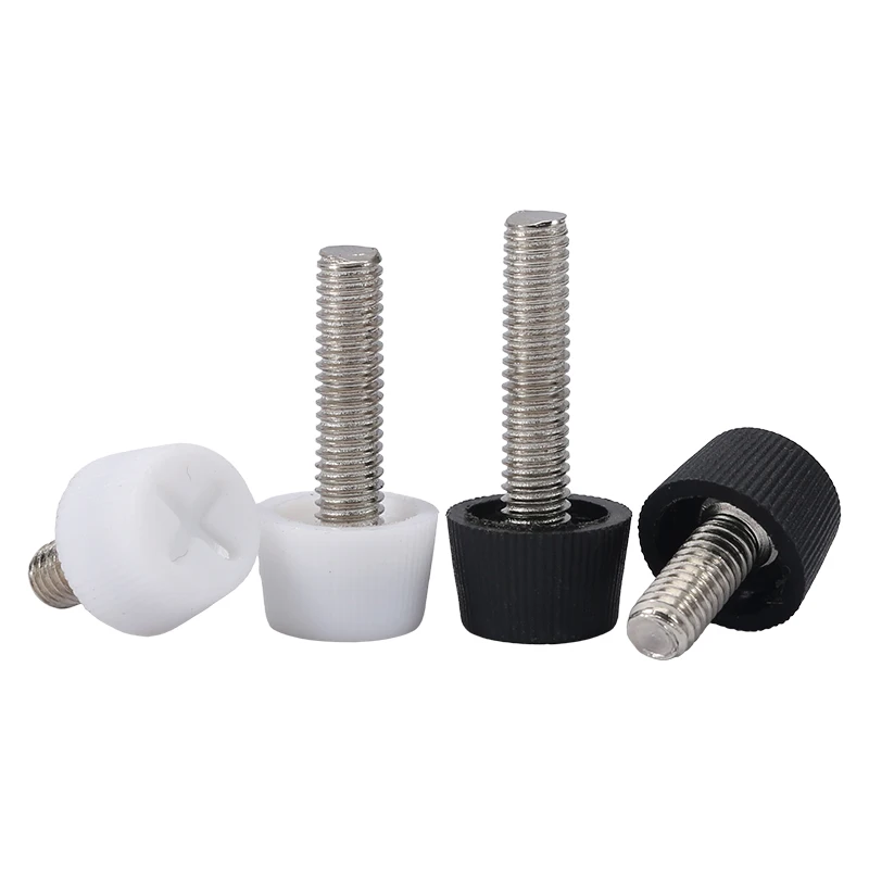 10/20 ชิ้น M3 M4 6 # -32 สกรูคอมพิวเตอร์ หัวฟิลลิปส์ ด้ามจับพลาสติก ยาง สกรูปรับระดับ แผงด้านข้างเมนบอร์ด โบลท์