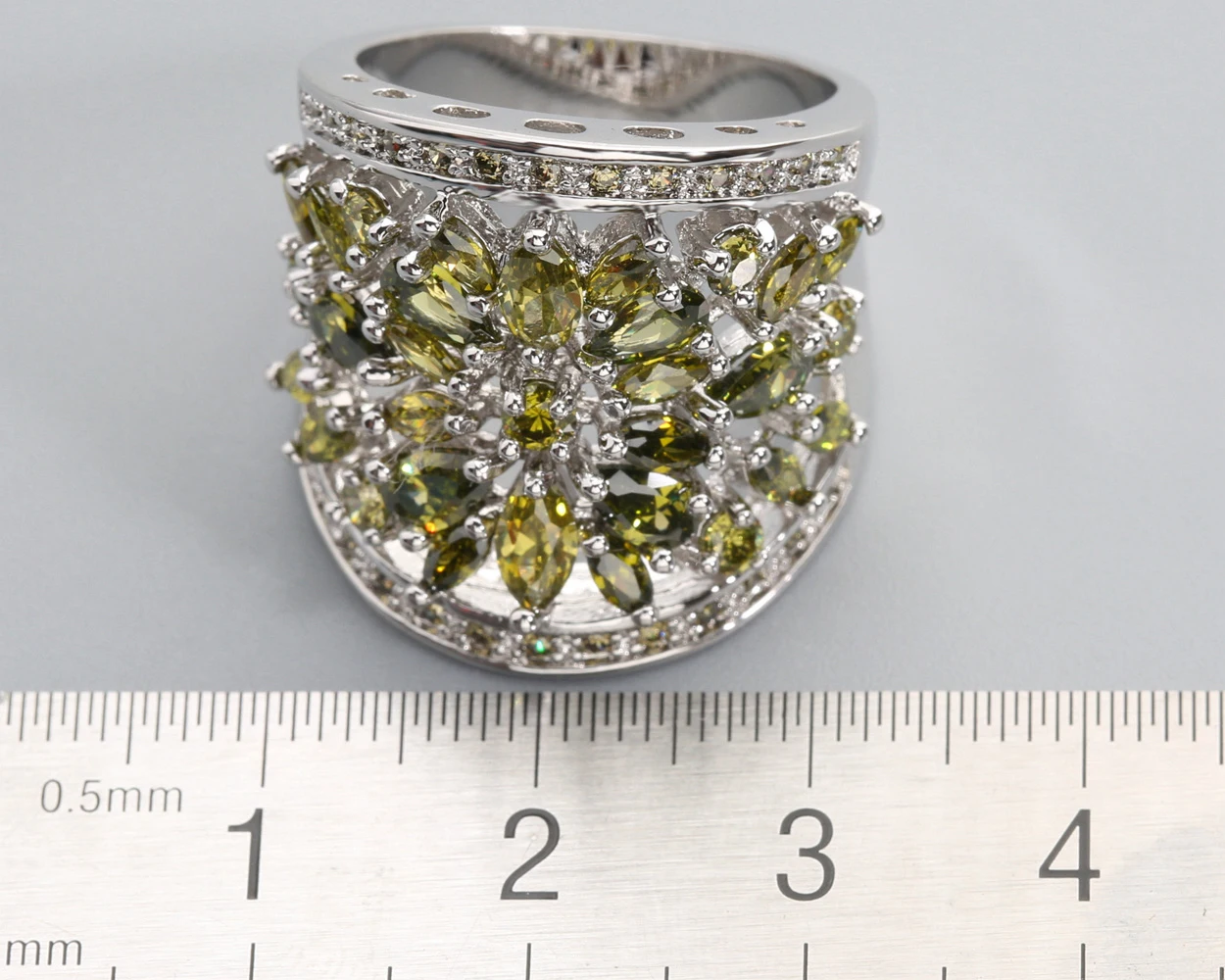 3*5mm Olivine Peridot 925 Sterling Silver Ring Q1346-G