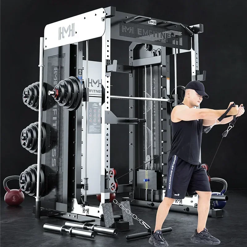 Smith-Machine de gymnastique multifonctionnelle avec câble croisé, équipement de fitness, rack de squat électrique, série M8, commercial, maison