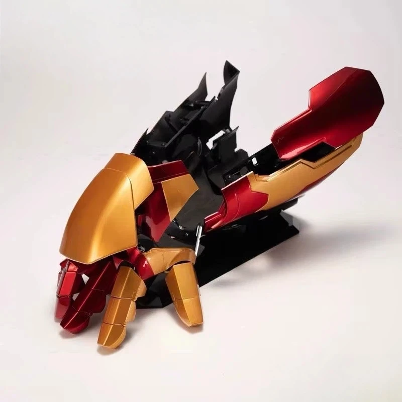 Luva Transformadora Controlada por Voz do Homem de Ferro Mark 42 com Efeitos de Luz e Som, Escala 1:1, Colecionável e Usável, Presente