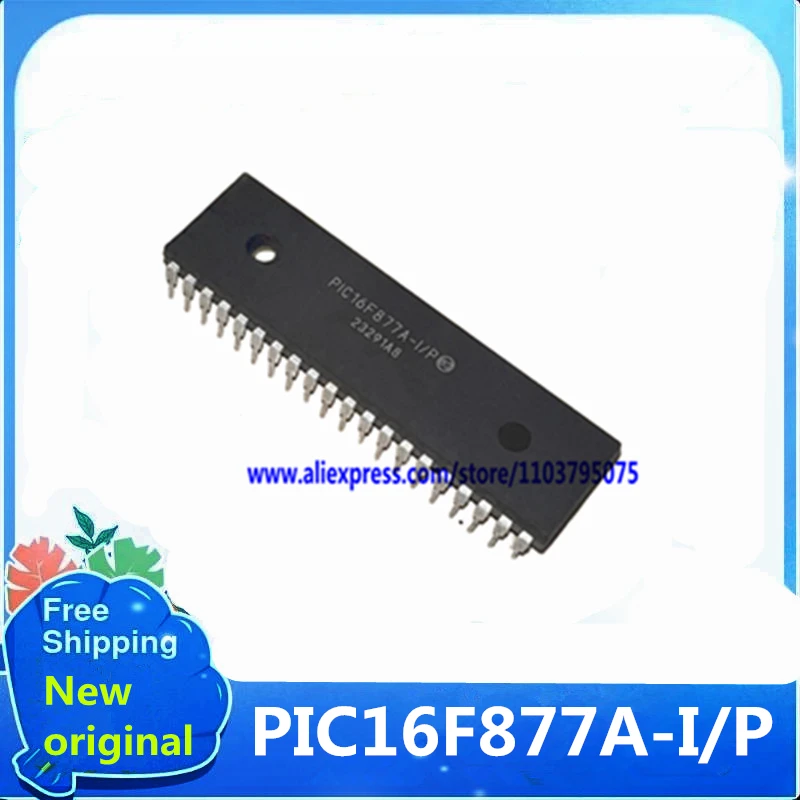 5pcs/lot PIC16F877A-I/P DIP-40 100% New and Genuine In stock
