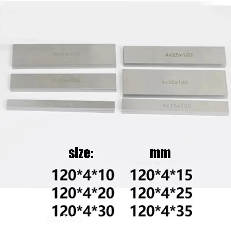 6 Pairs 12Pcs Parallel Pad Gauge Block Alloy Steel CNC Milling Pads Set 120mm x (10-35Mm) for Vice Milling Machine Lathe