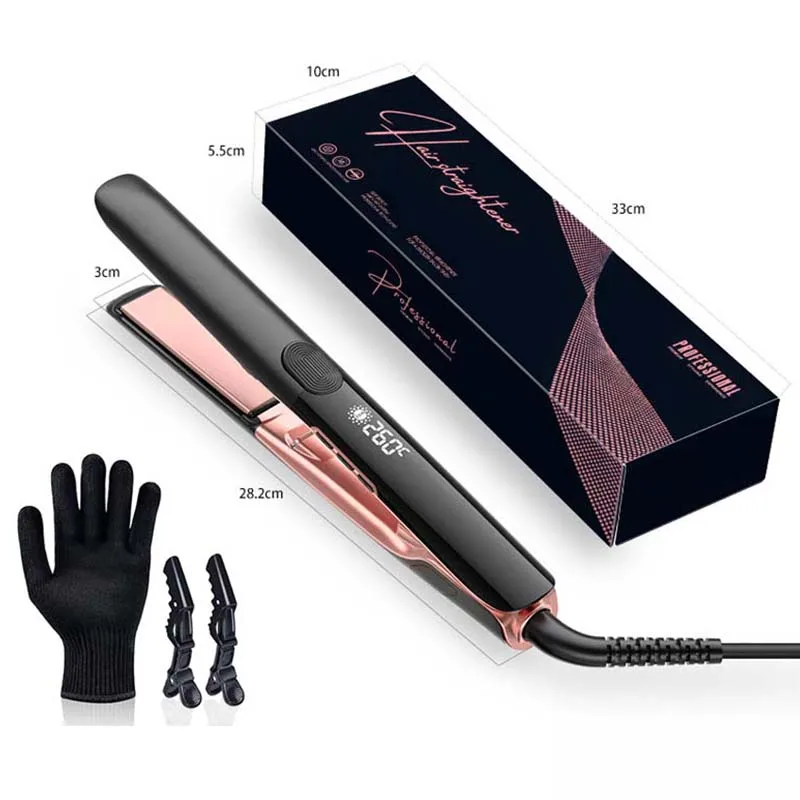 Prostownica do włosów Wyświetlacz LCD Szybkie nagrzewanie Prostownica z regulacją temperatury