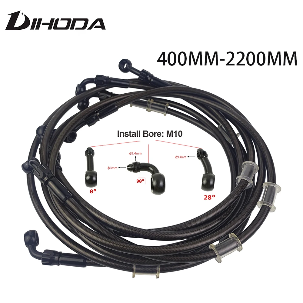 

Motorcycle black braid hose AN3 Hydraulic Clutch Tube Master Cylinder brake line For surron yamaha keeway sherco Pitbike crf250l