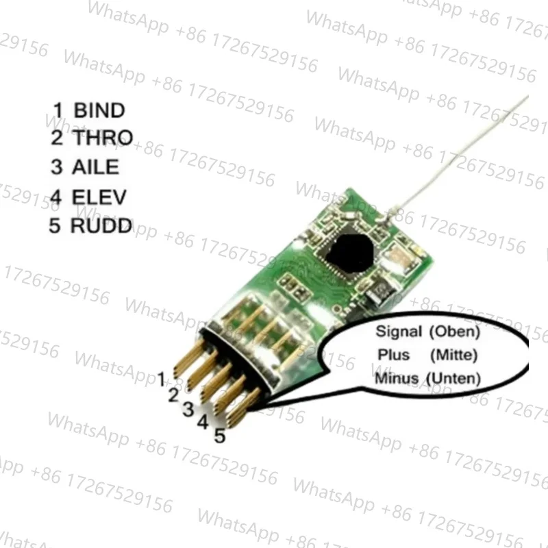 AR4100e DSM2 4CH 2.4GHz Receiver Compatible with JR DX6 DX6i DSX6 DXS8 for RC Airplane Helicopter Drone Quadcopter