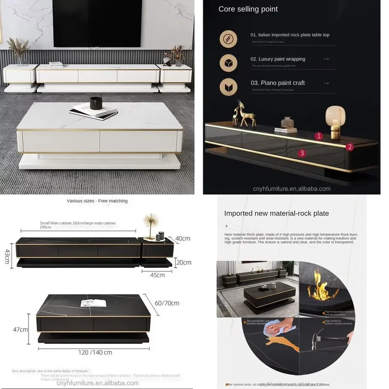 Hot Sale Minimalist TV Stands Coffee Table Combination Home Suspended TV Cabinet Modern Small Apartment Wall-mounted TV Stand