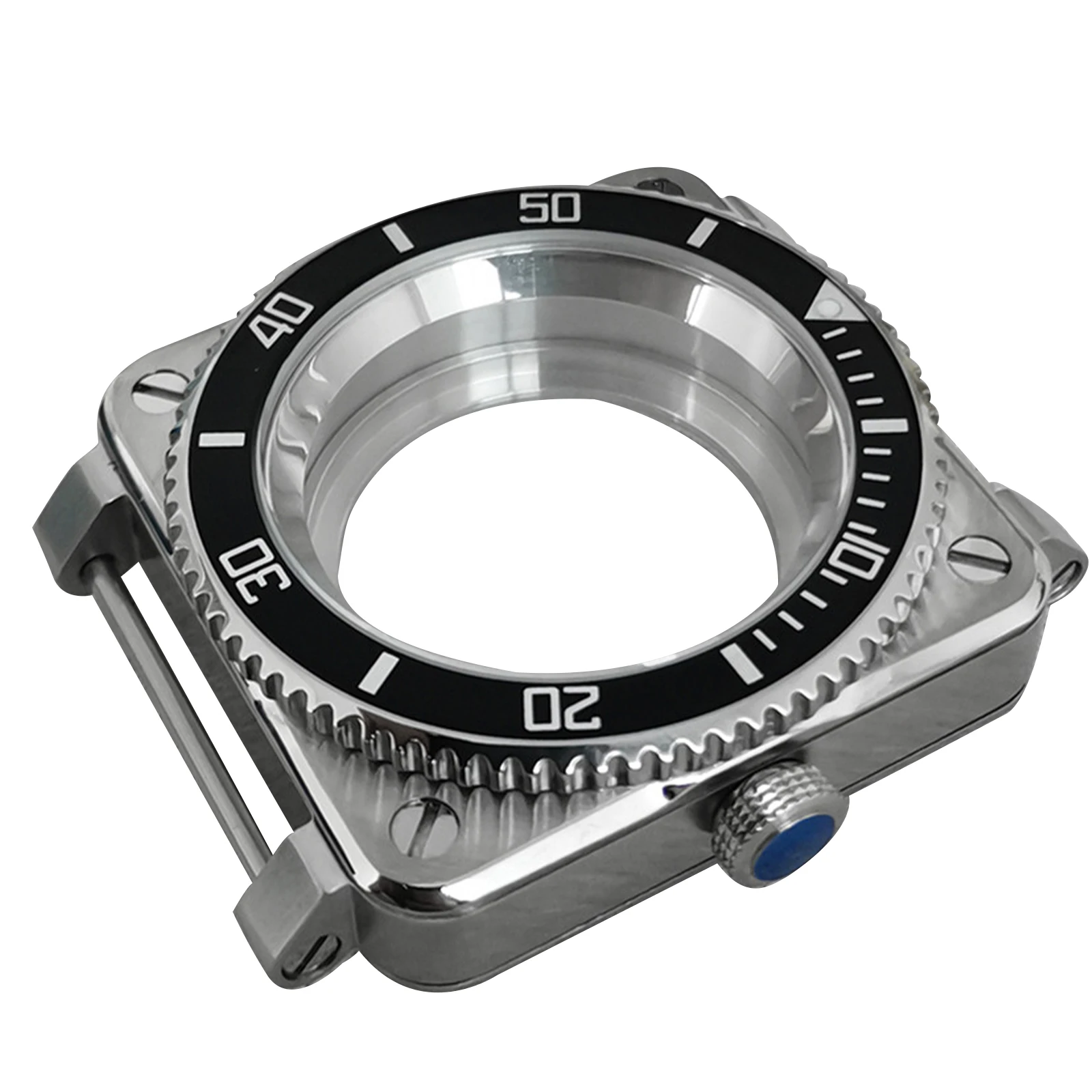 

Квадратный корпус для часов 42 мм, нержавеющая сталь 316L, сапфировое стекло, корпус для часов NH35/NH36/4R/7S, мужские часы, сменный корпус для дайвера