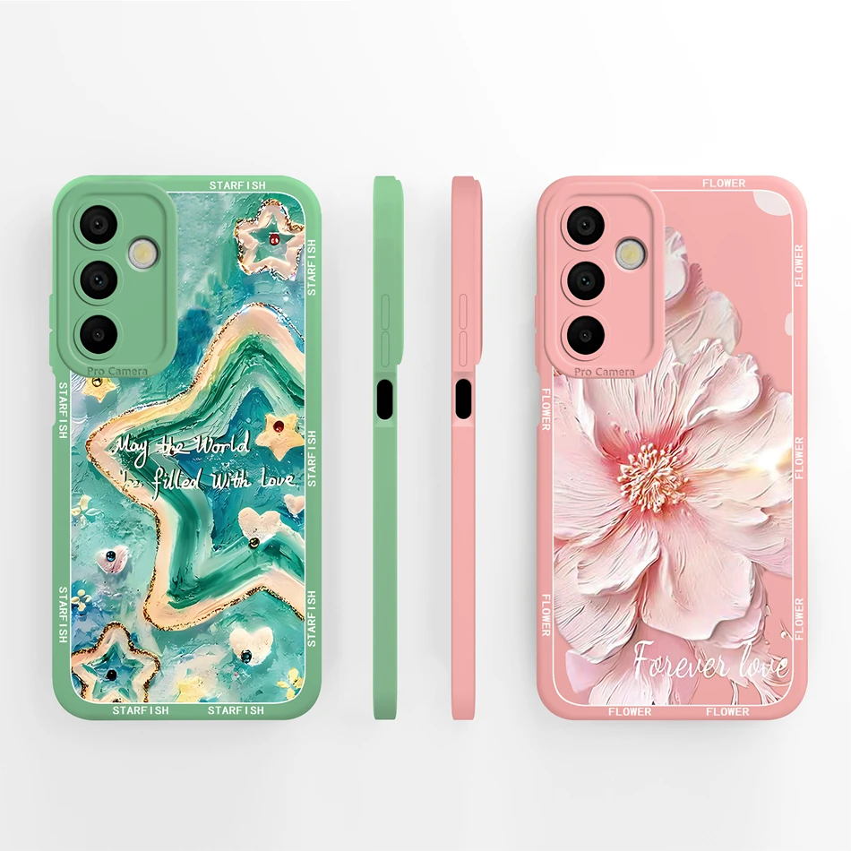 For Samsung Galaxy A16 Case Aesthetic Style Soft Liquid Silicone Phone Cover For Samsung A 16 4G 5G Full Coverage Back Bumper