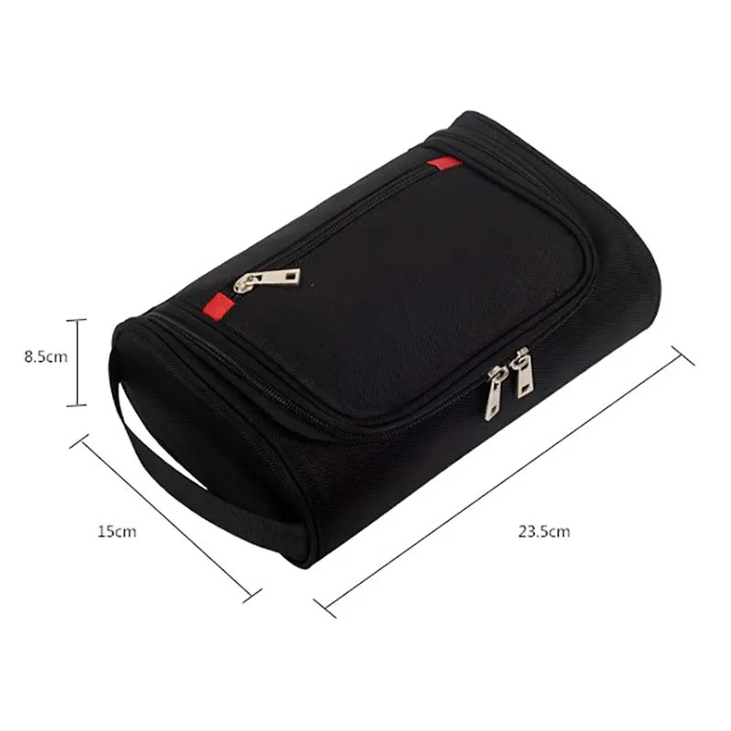 Men\'s Business Travel Toiletry Wash Bag Large Capacity Makeup Organizer Pouch Waterproof Oxford Cosmetic Bag Portable Handbag