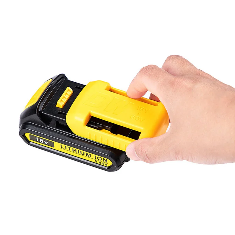1/2/3pcs for Dewalt 18V 20V 60V Battery Holder Wall Storage Mounts Stander Mount Display Hanger Dock Battery Belt Buckle Yellow