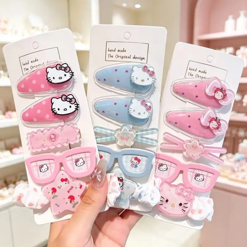 Hello Kitty Kuromi Hair Clip  Student-Style Hair Clip  New Style with Choppy Bangs  Side Clip  Cartoon Baby Hair Clip