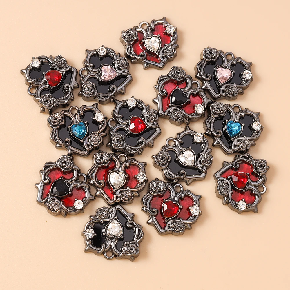 Jewelry Making Victoria - Набор из 5 готических подвесок-сердечек с