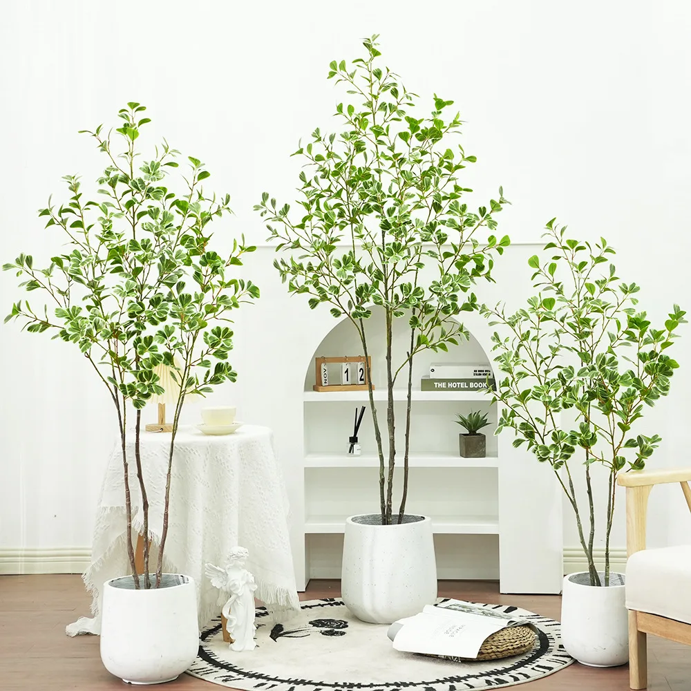 

Artificial Large Simulated Ficus Green Tree Caring Banyan Tree Faux Plants Balcony Corner Decor Party Home Supplies Decor