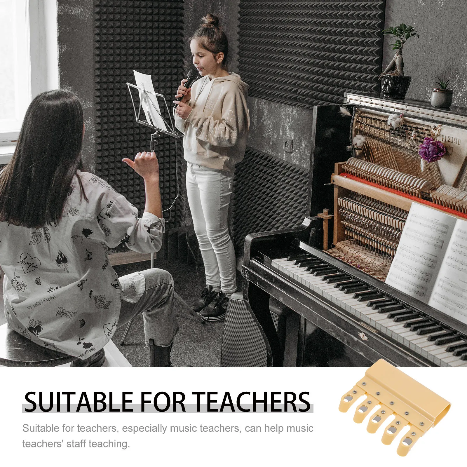 1 قطعة أداة رسم الموظفين الأصفر البلاستيك الموظفين الكاتب للسبورة المعلم الموسيقى التعليم الرسم العرض المحمولة ملحق #4