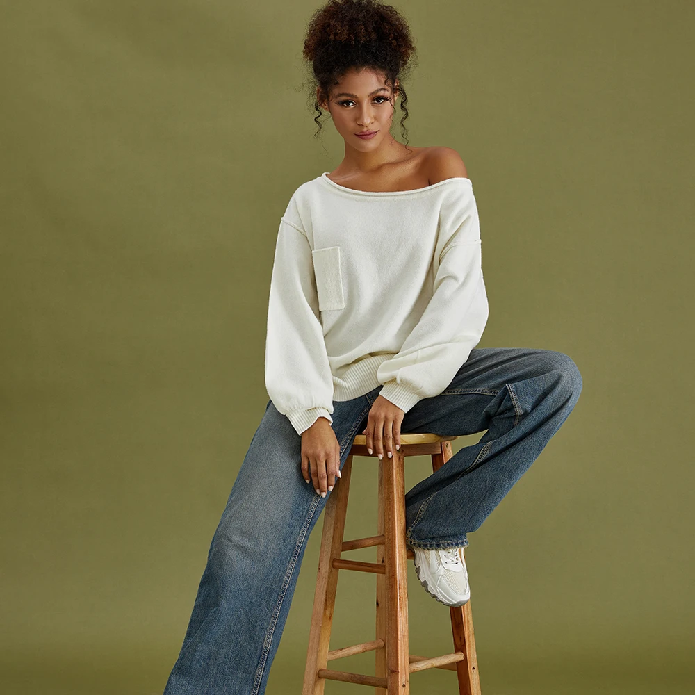 Automne hiver col rond femmes pull Vintage basique solide tricoté hauts décontracté mince pull coréen chandails Simple Chic pulls