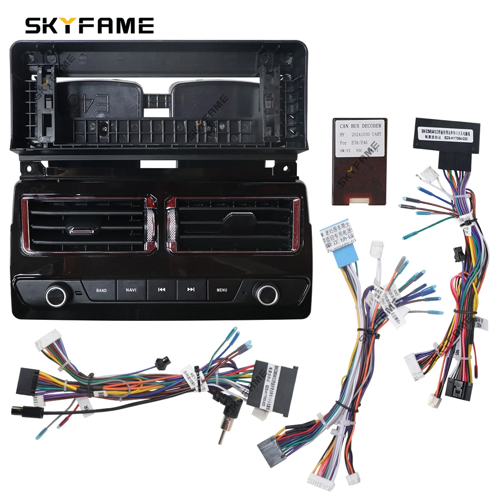 SKYFAME Auto Rahmen Fascia Adapter Canbus Box Decoder Android Radio Dash Fitting Panel Kit Für BMW 3er E46 M3