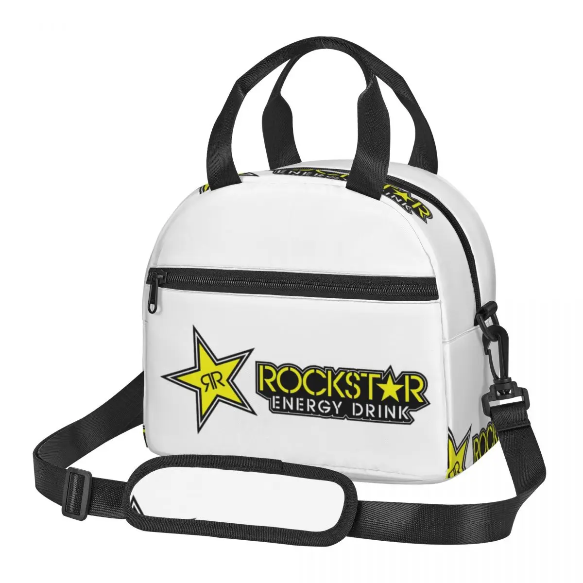 Rockstar Energy Drink Lunch Bags Insulated Bento Box Portable Lunch Tote Leakproof Picnic Bags Thermal Bag for Woman Kids Work