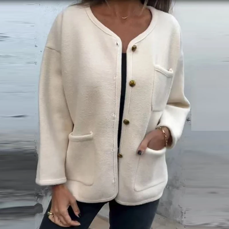 Cardigan maglione con bottoni autunno inverno donna tasca casual manica lunga maglione lavorato a maglia cappotto top femminili