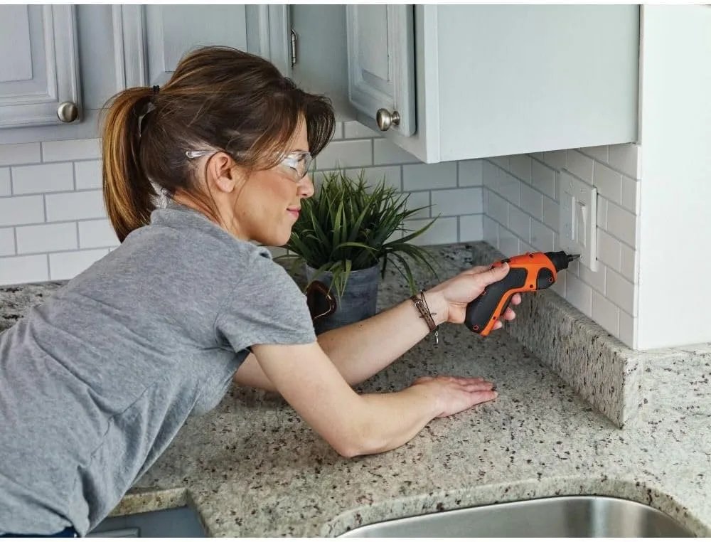 مفك براغي لاسلكي 4 فولت ماكس مع بطارية ليثيوم، تصميم مدمج للمساحات الضيقة، أداة طاقة 180 دورة في الدقيقة