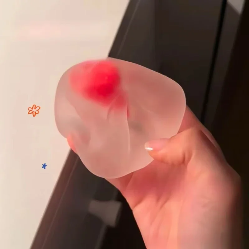 Slow Rebound Strawberry Mochi Squeezer Sensory Fidgets Toy Soft Simulated Slow-rebound Stress Relief Mood Calming Perfect Gifts