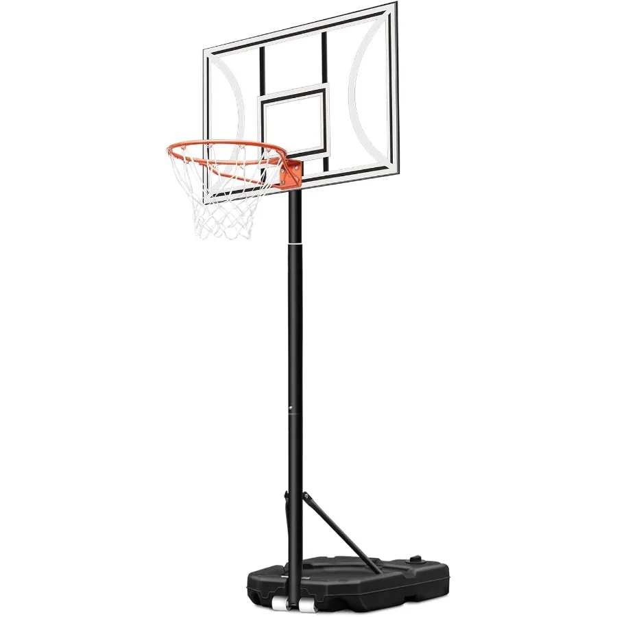 HEROPRO バスケットボールフープ 調節可能 3.310フィート 40インチの耐衝撃性バックボード付き ポータブルバスケットゴール 若者・ティーン向け 屋外・屋内用