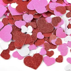 120 pezzi adesivi autoadesivi in schiuma a forma di cuore con glitter, regalo di San Valentino fai da te, decalcomanie d'amore per bambini, per decorazioni artistiche per feste artigianali