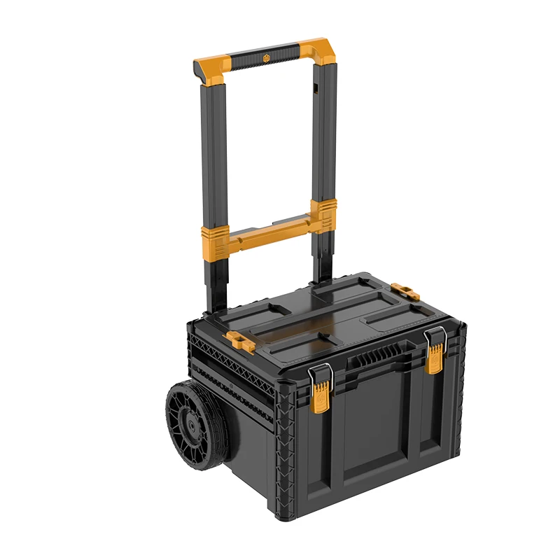 Rolling Tool Cart Heavy Duty Mobile Workshop Garage with Pull Handle Plastic Wheels for Tool Storage