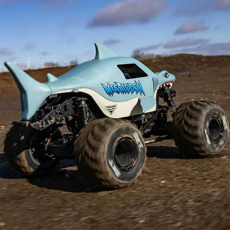 LOSI LMT Megalodon brossé Mini RC Monster Truck 1/18 modèle de voiture télécommandée électrique 4X4 RTR Aldult enfants jouets LOS01026T3