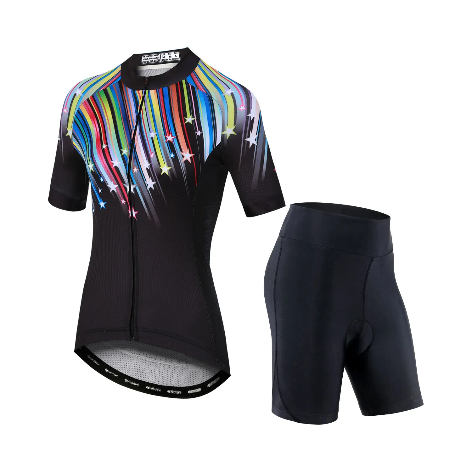 

Cycling Jersey Set Cycling Clothing MTB Clothes Cycling Suit Quick Dry and breathable fabric Jersey Outfit Women Star pattern