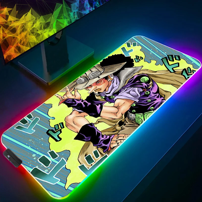 

RGB Mouse Pad one piece usopp Backlight Gamer XXL Keyboard LED Desk Mouse Mat Carpet Rubber Tapis Souris Gaming Anime Mousepad