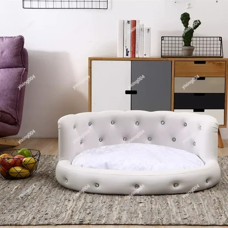 Four Seasons Universal Pet Bed, Rhinestone Decor Removable Washable Dog Sofa Bed
