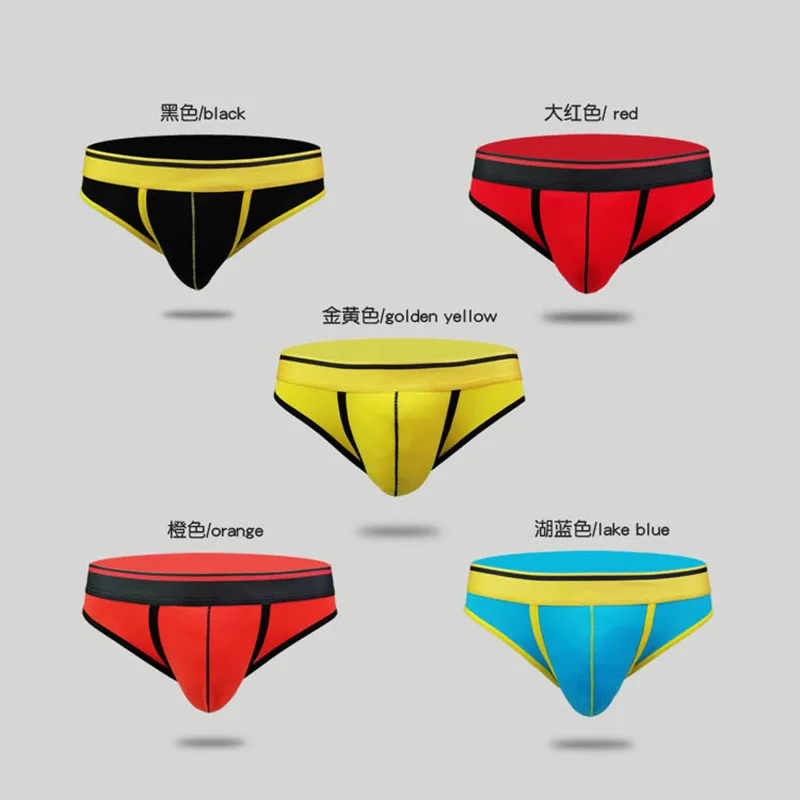 Men Underwear Briefs Cotton Breathable Male Panties Cueca Tanga U Pouch Comfortable Underpants Bikini 5 Colors M L XL XXL 3XL