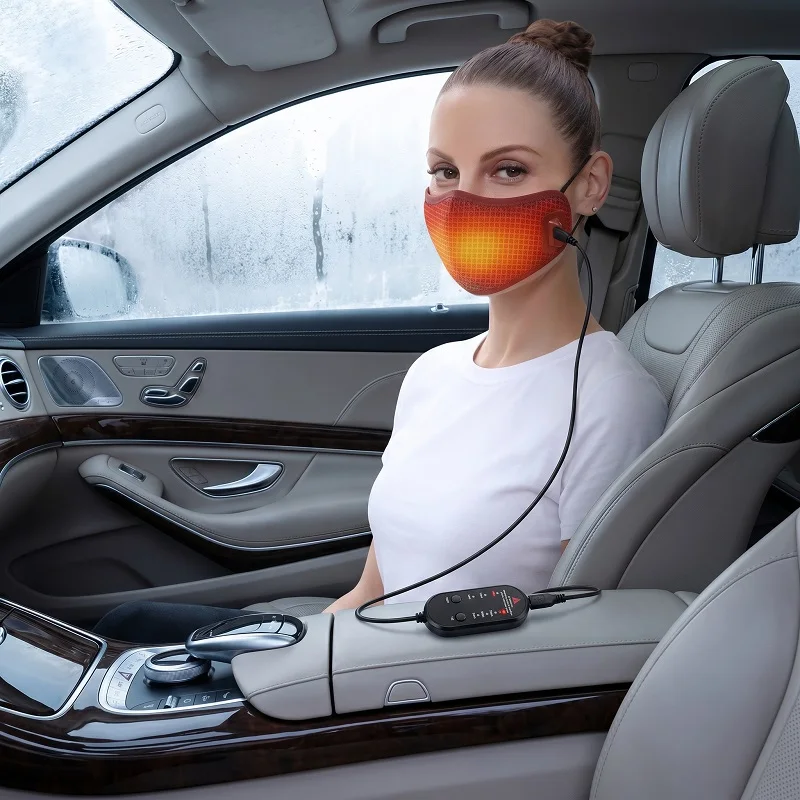 

Electric Heating Massage Nose Warmer Heated Nose Cover for Cold Weather with 3 Temperature Settings Reusable Warming Mask