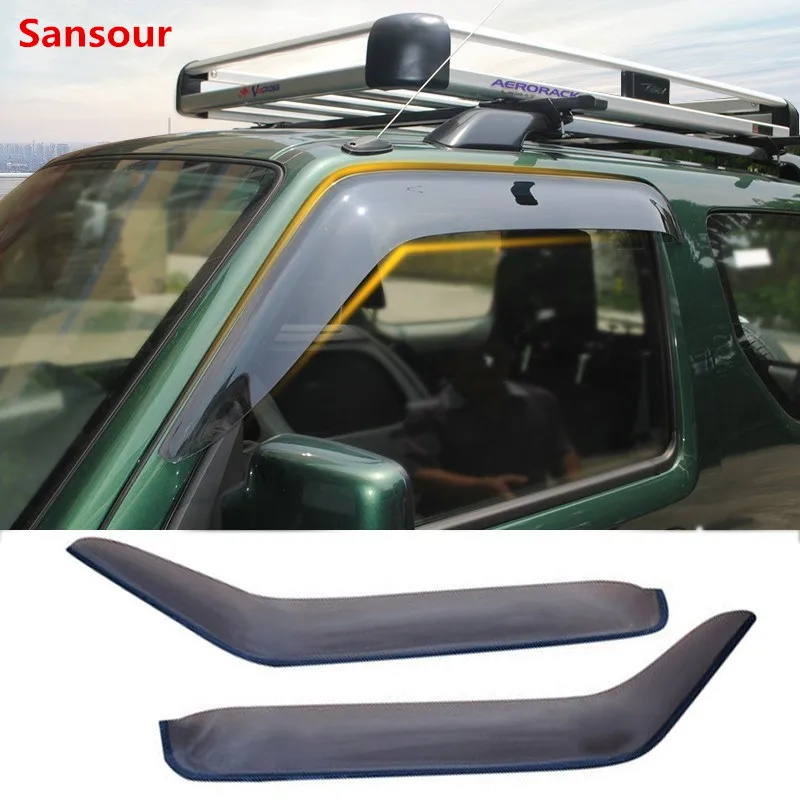 

Sansour Awnings Shelters Cover for Suzuki Jimny 2007-2017 Resin Car Weather Shields Windshield Window Visors Car Accessories