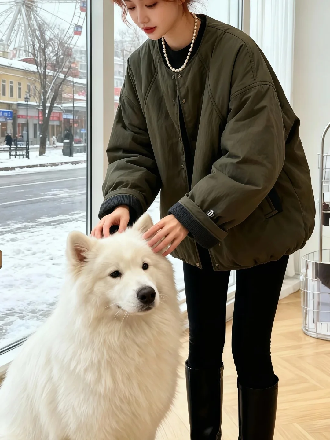 アメリカンヴィンテージストリートファッションコットンジャケットレディースルーズ秋冬スリーブトレンディアウターウェア快適ロングスリーブ...