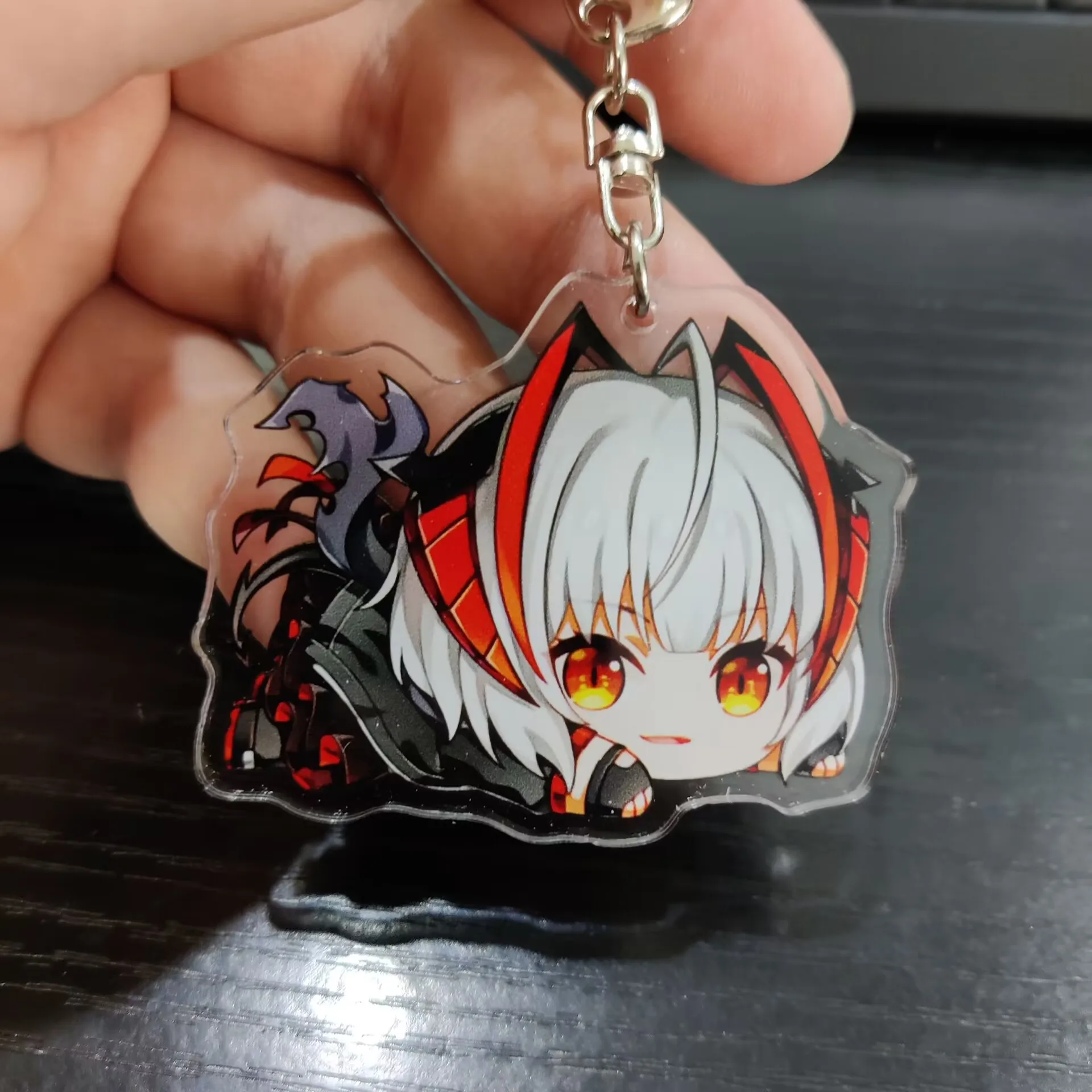 New Style Anime Acrylic Keychain Game Arknights Figure Key Chain Men Bags Pendant Key Ring Unisex Cute Cartoon Kids Key Holder