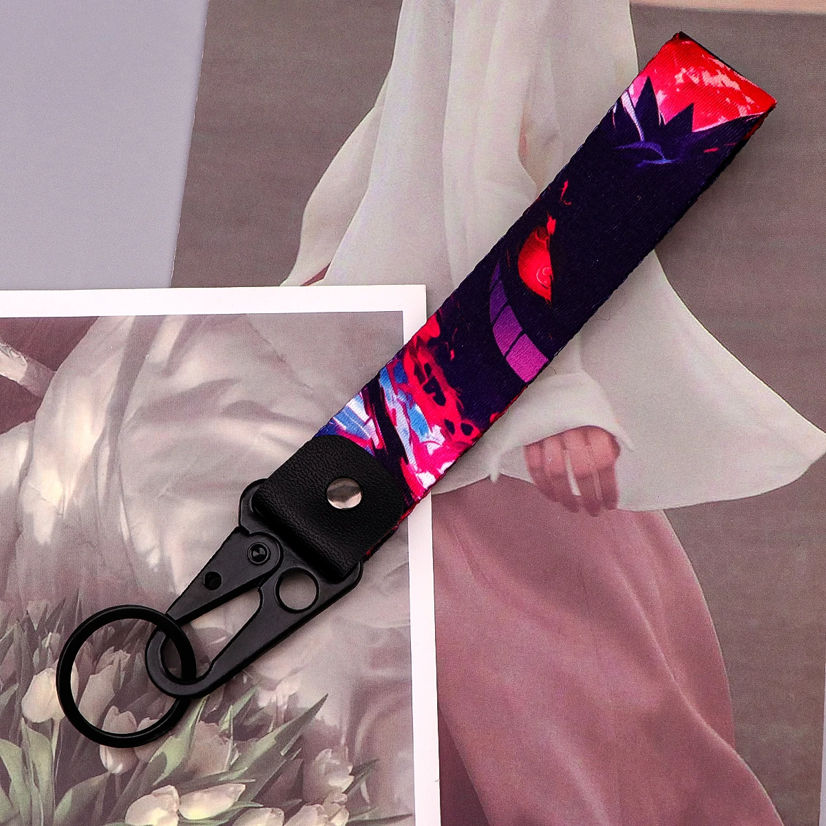 أنيمي لعبة المفاتيح النسر منقار سيارة المفاتيح شريط للرسغ قصيرة الحبل مفتاح قلادة Keyrings حامل اكسسوارات مجوهرات تشافيرو