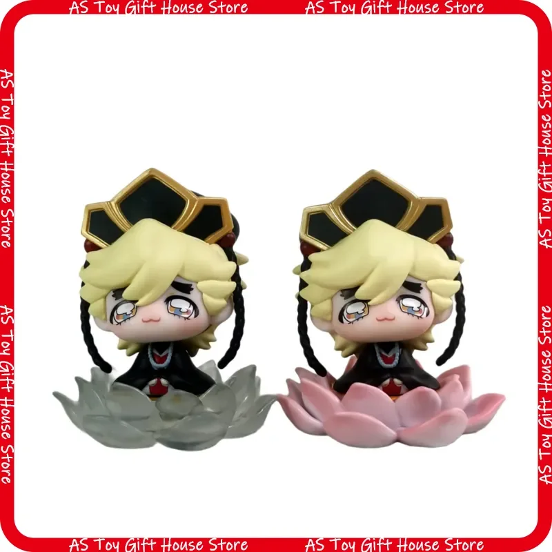 Demon Slayer Douma Chibi Anime Figure Lotus Sitting Pose Car Decor Computer Case Ornament Noodle Stopper Collectible Figurine - view 4