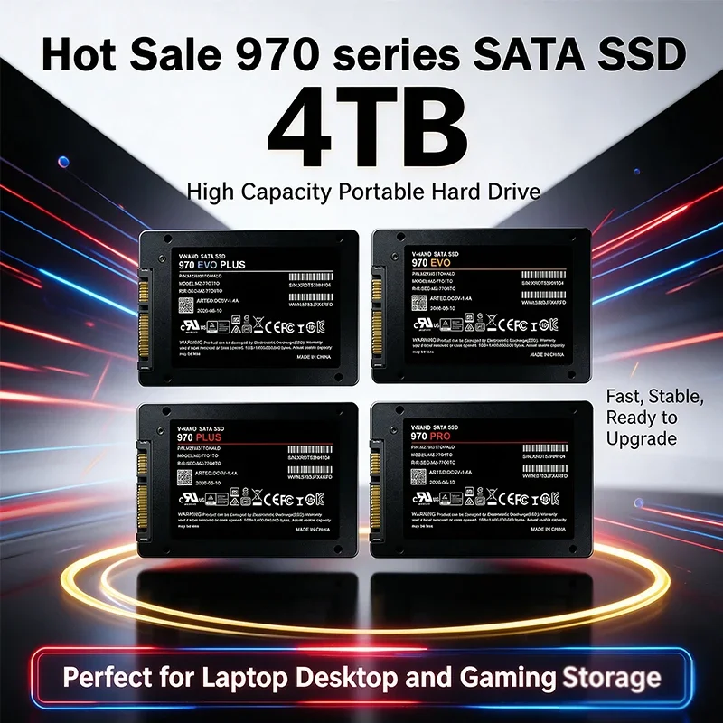 Original New 2.5 Inch SATA3 SSD 970 Internal Solid State Drive 500GB 1TB 2TB 4TB Hard Disk Solid State Drive for Laptop Desktop
