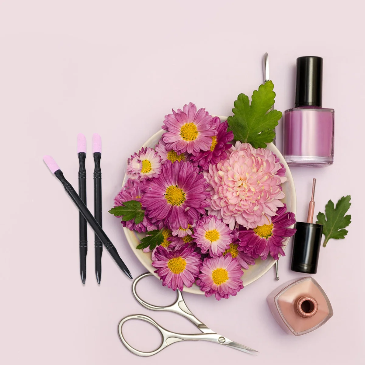 

6Pcs Lightweight Nail File Buffer Pen Shape Design for Natural False Nails Extensions Black Nail Scrub Stick Cuticle Stick Pen