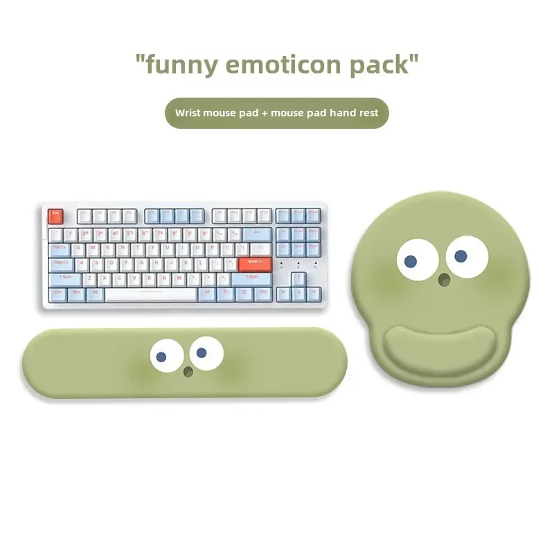 Cute Emoji Wrist Guard Mouse Pad For Keyboard wrist pad Support Silicone Office Thick And Comfortable Wrist Support Anti Slip