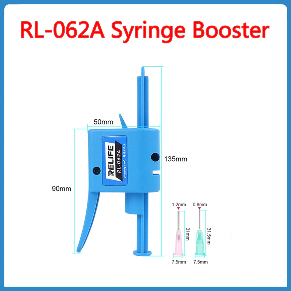 RL-062A Syringe Booster Suitable For 10CC/30CC /3-5CC Syringe Solder Paste UV Mask Oil Structural Adhesive PCB Vernice Booster