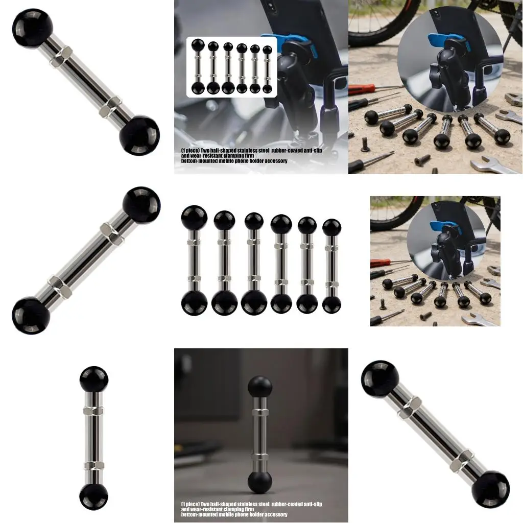  NonSlip Rubber Base Phone Mount Double Ball Head 360 Rotation for Stable Device